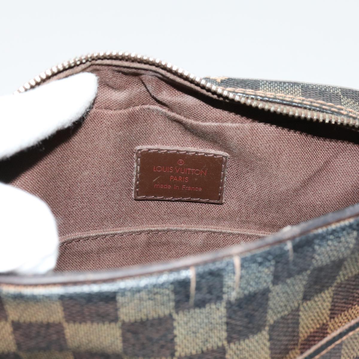 LOUIS VUITTON Damier Ebene Olaf PM Shoulder Bag N41442 LV Auth bs10853