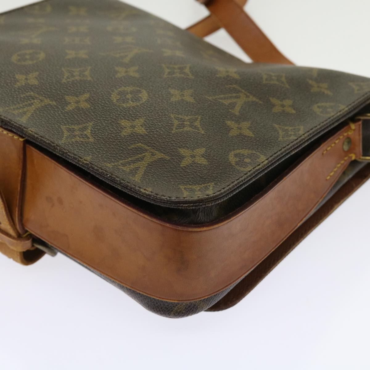 LOUIS VUITTON Monogram Cartouchiere GM Shoulder Bag M51252 LV Auth bs10862