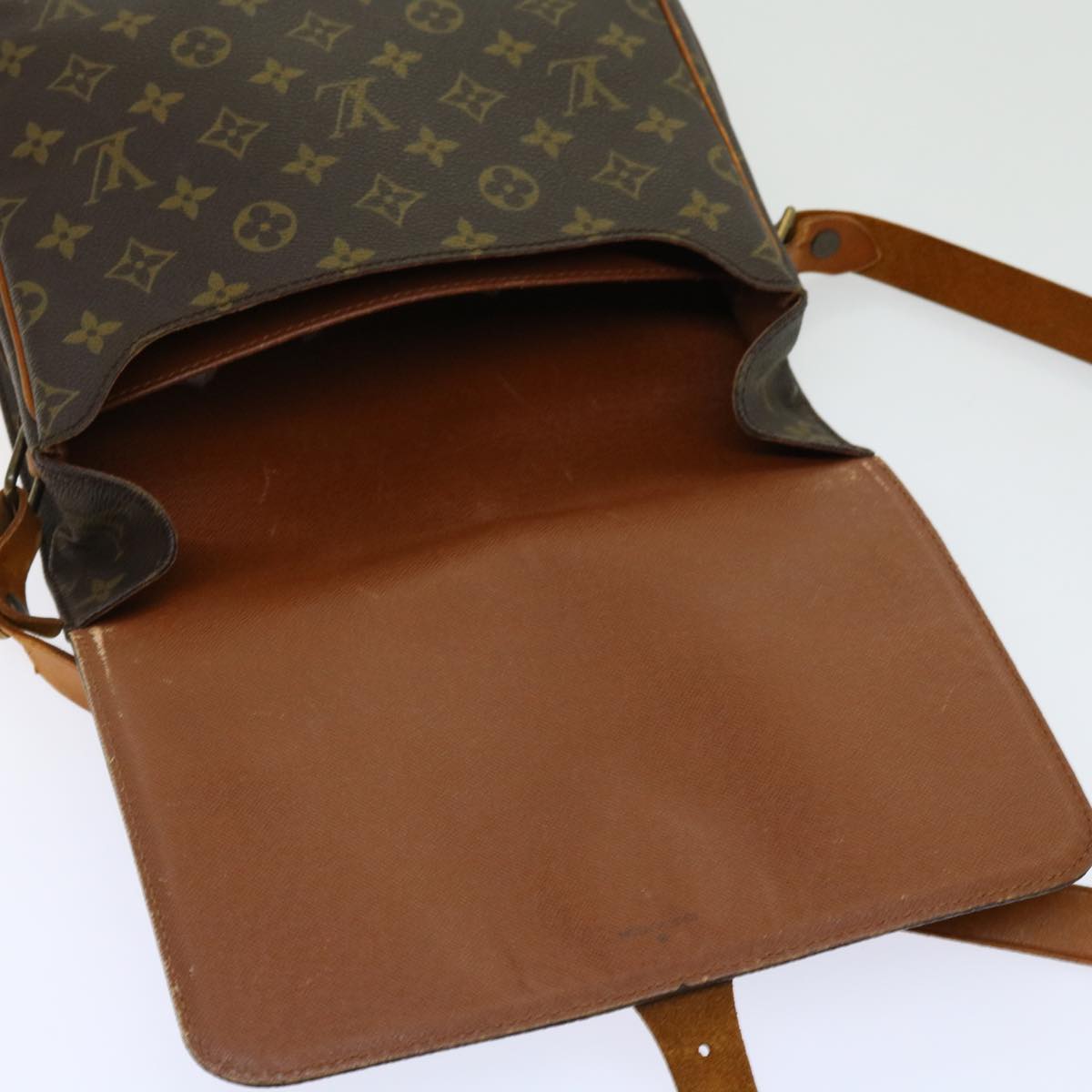 LOUIS VUITTON Monogram Cartouchiere GM Shoulder Bag M51252 LV Auth bs10862