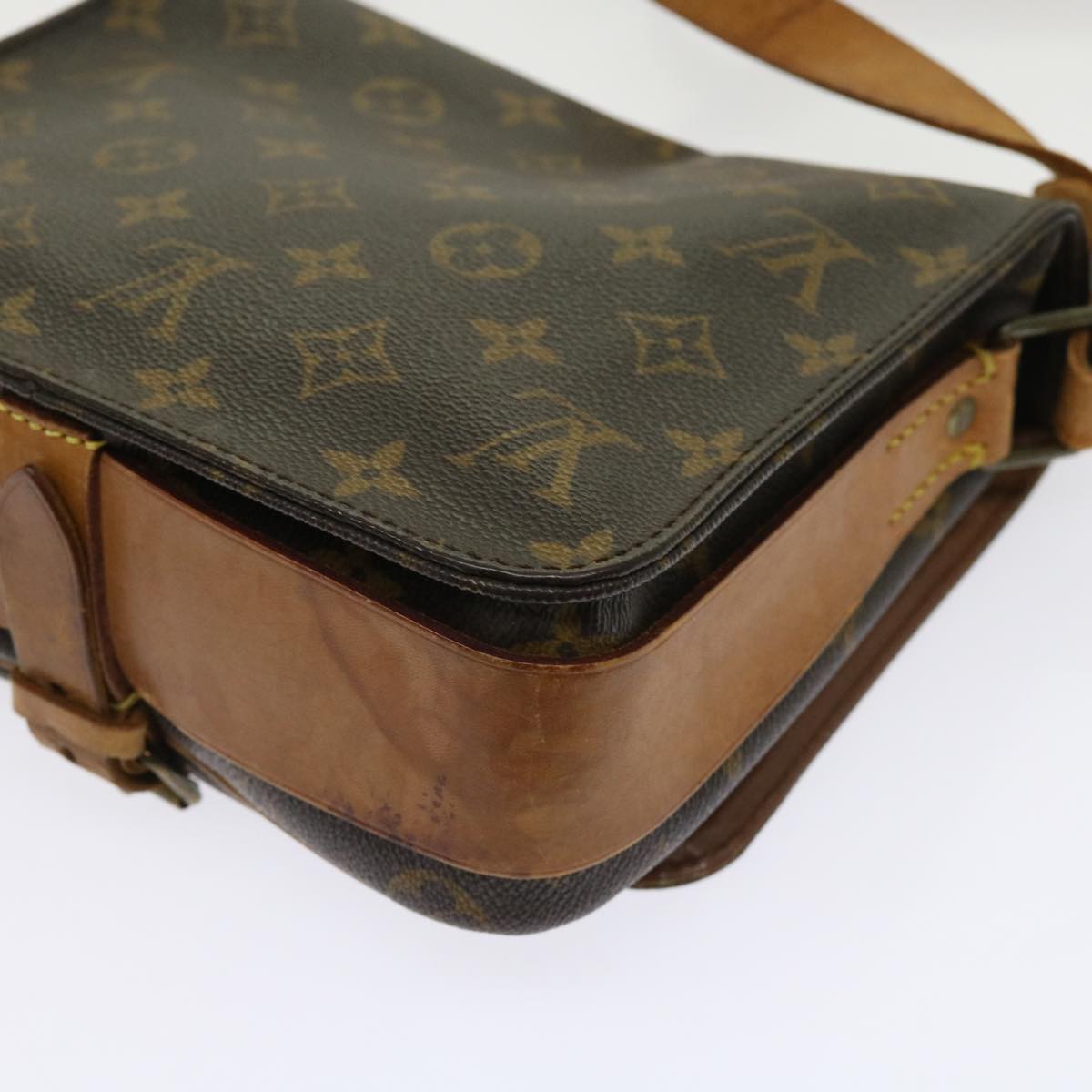 LOUIS VUITTON Monogram Cartouchiere MM Shoulder Bag M51253 LV Auth bs10866