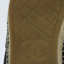 CHANEL Pumps Shoes Velor 38 Black CC Auth bs10973-16