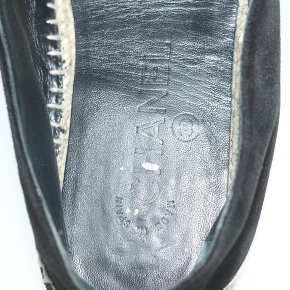 CHANEL Pumps Shoes Velor 38 Black CC Auth bs10973