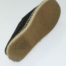 CHANEL Pumps Shoes Velor 38 Black CC Auth bs10973-6