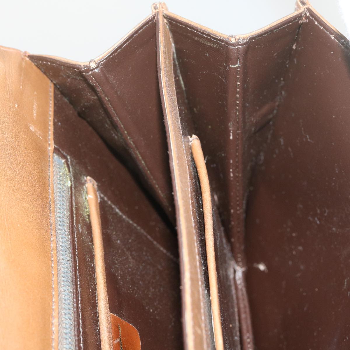 Salvatore Ferragamo Shoulder Bag Leather Brown Auth bs10993