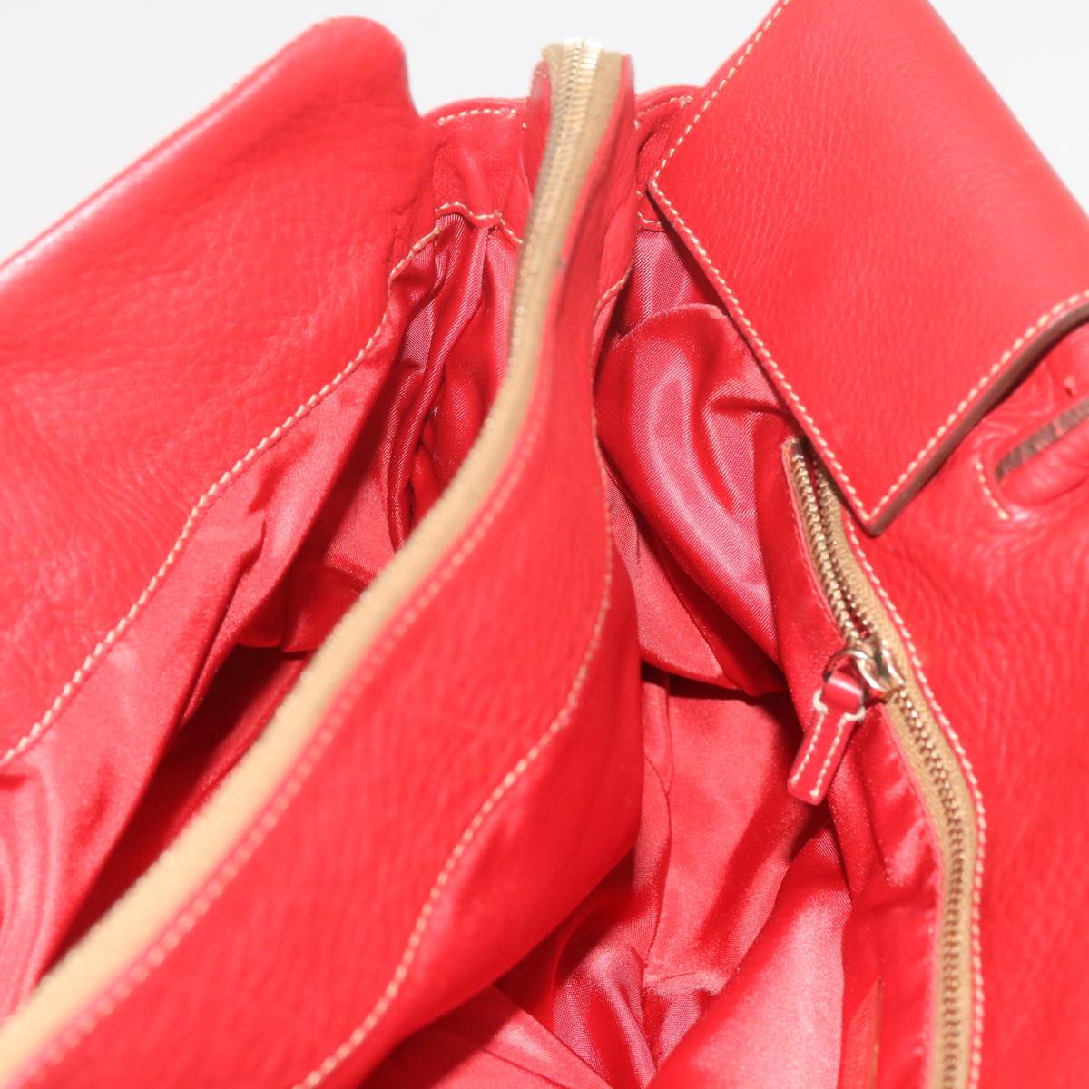 PRADA Hand Bag Nylon Red Auth bs11015