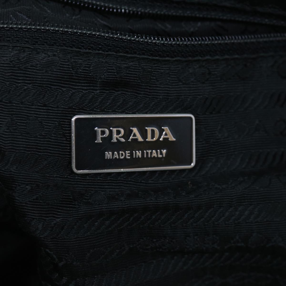 PRADA Hand Bag Nylon Khaki Auth bs11036