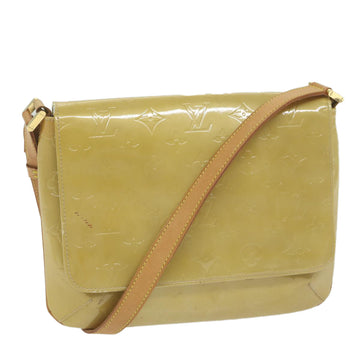 LOUIS VUITTON Monogram Vernis Thompson Street Bag Beige M91301 LV Auth bs11055