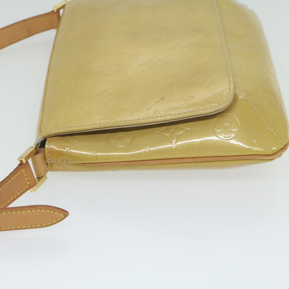 LOUIS VUITTON Monogram Vernis Thompson Street Bag Beige M91301 LV Auth bs11055