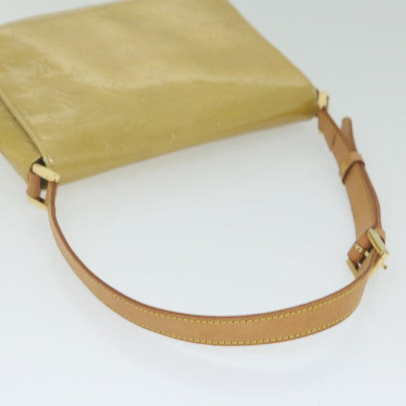 LOUIS VUITTON Monogram Vernis Thompson Street Bag Beige M91301 LV Auth bs11055