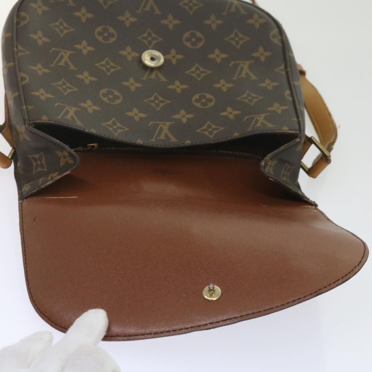 LOUIS VUITTON Monogram Saint Cloud GM Shoulder Bag M51242 LV Auth bs11060