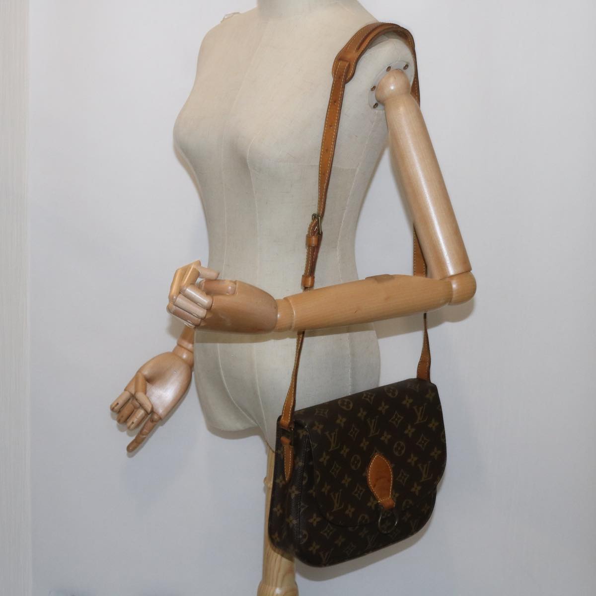 LOUIS VUITTON Monogram Saint Cloud GM Shoulder Bag M51242 LV Auth bs11060