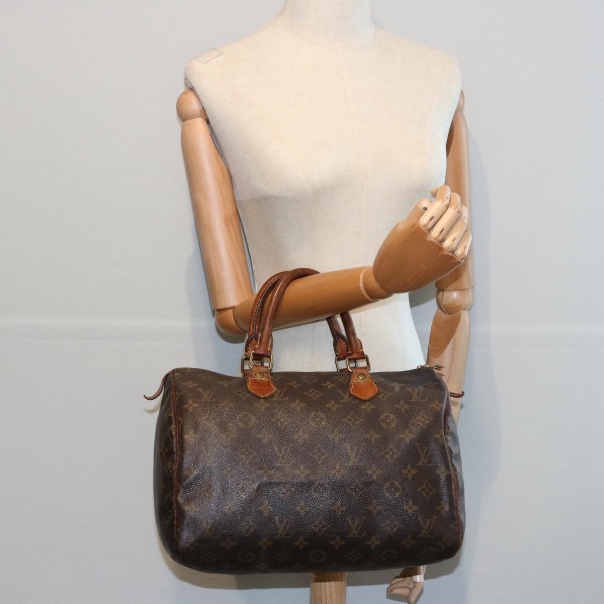 LOUIS VUITTON Monogram Speedy 30 Hand Bag M41526 LV Auth bs11064