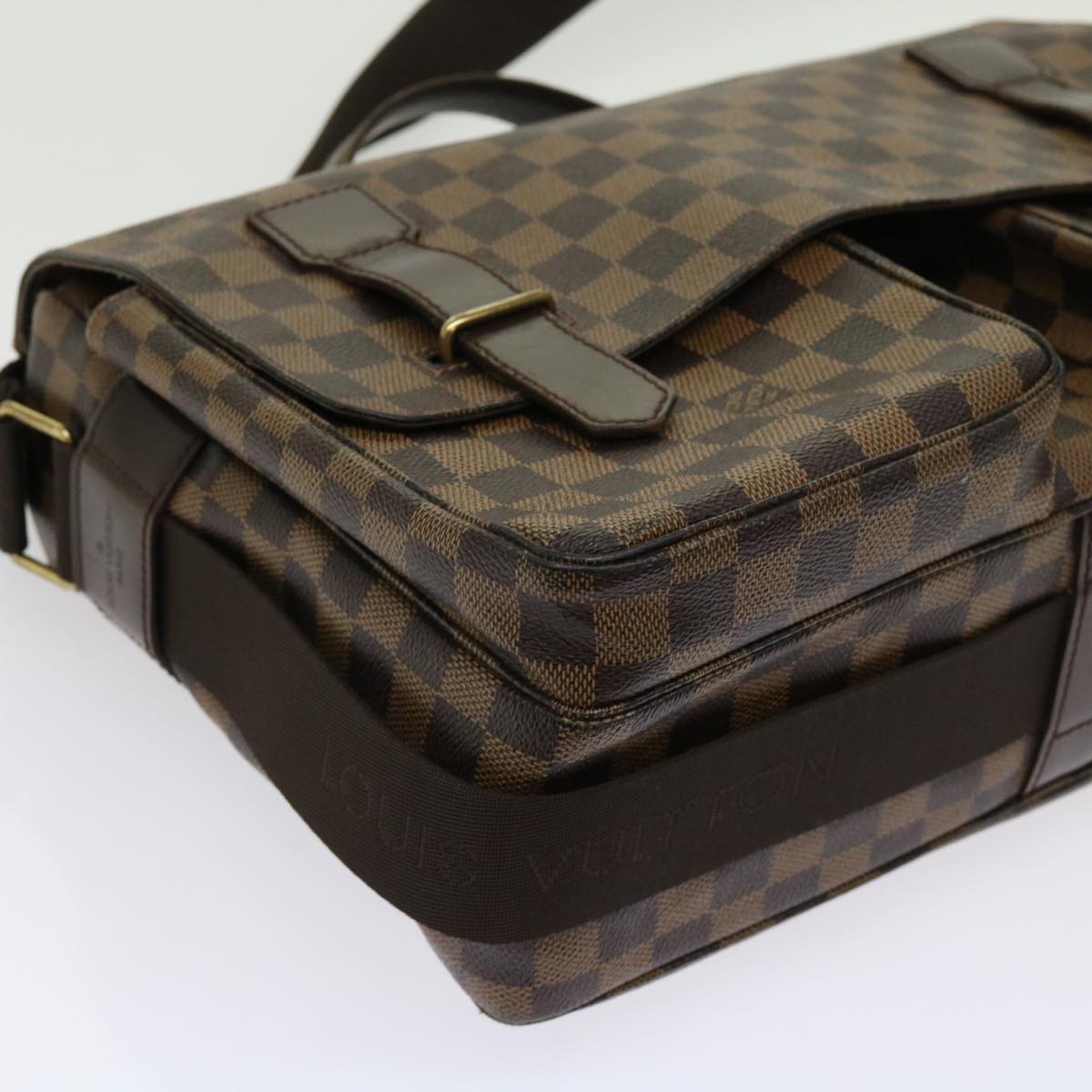 LOUIS VUITTON Damier Ebene Broadway Shoulder Bag N42270 LV Auth bs11070