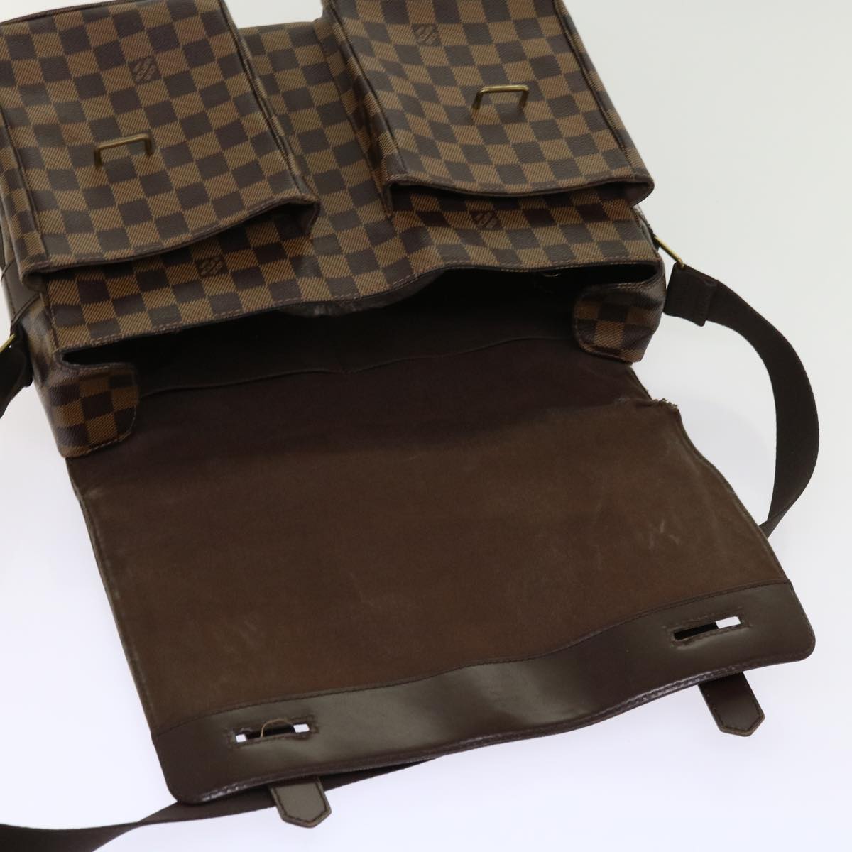 LOUIS VUITTON Damier Ebene Broadway Shoulder Bag N42270 LV Auth bs11070