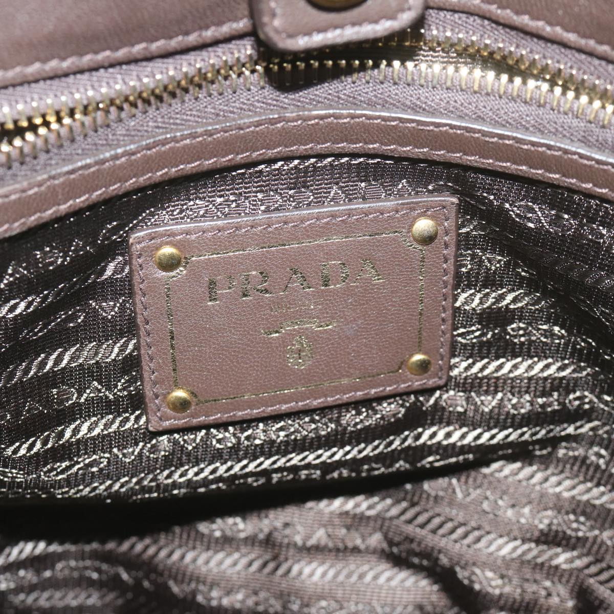 PRADA Hand Bag Nylon 2way Khaki Auth bs11075