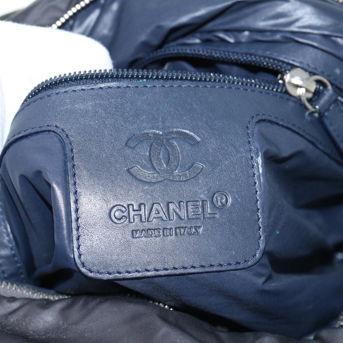 CHANEL Cococoon Shoulder Bag Nylon Black CC Auth bs11077