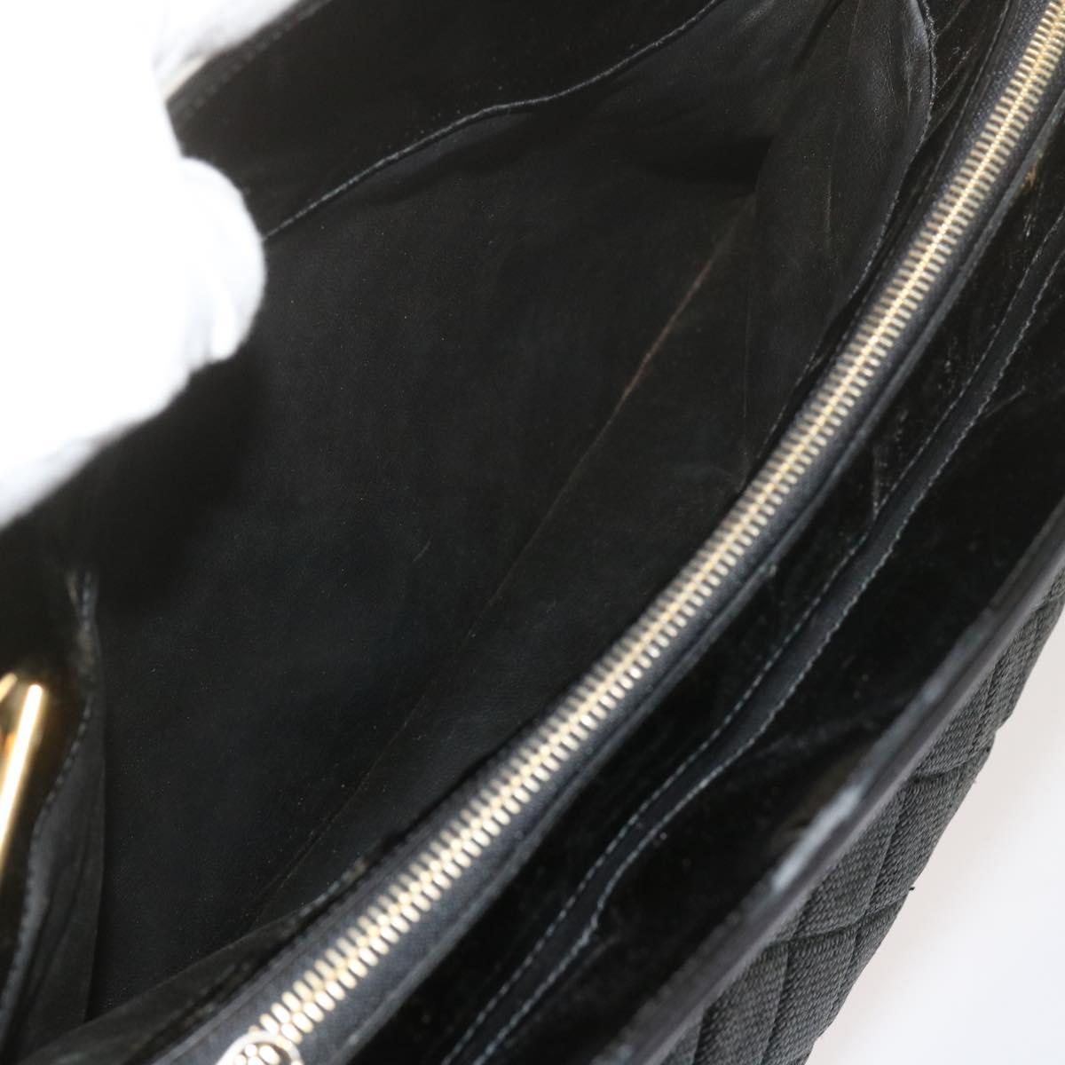 CHANEL Matelasse Chain Shoulder Bag Patent leather Black CC Auth bs11080