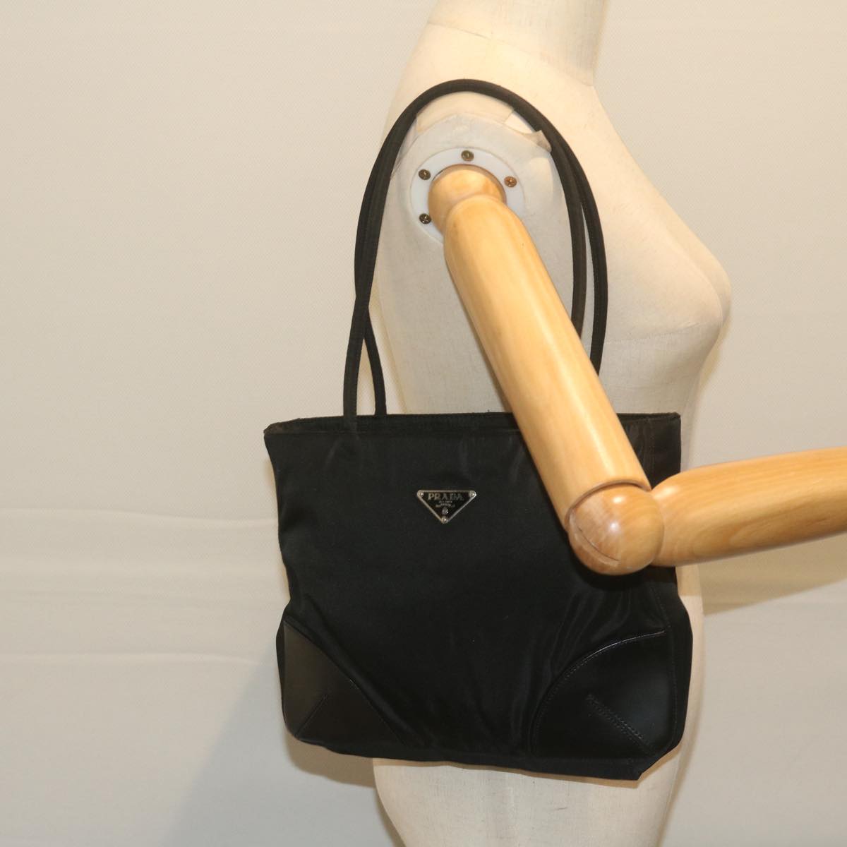 PRADA Shoulder Bag Nylon Black Auth bs11124