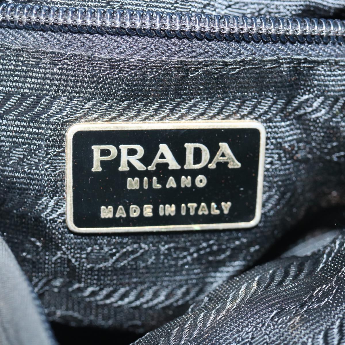 PRADA Shoulder Bag Nylon Black Auth bs11129