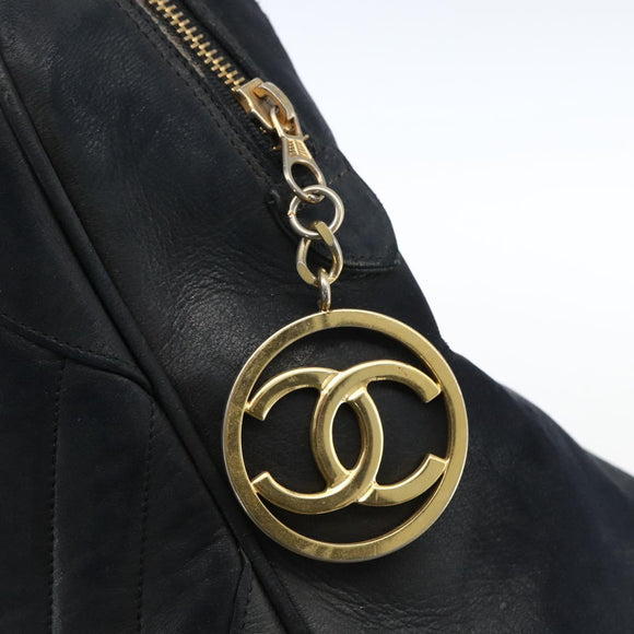 CHANEL Handtas Lamshuid Zwart Goud CC Auth bs11142