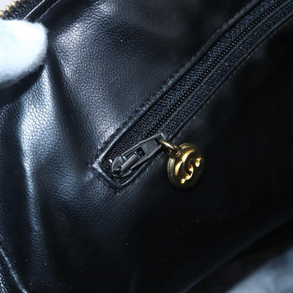 CHANEL Handtas Lamshuid Zwart Goud CC Auth bs11142
