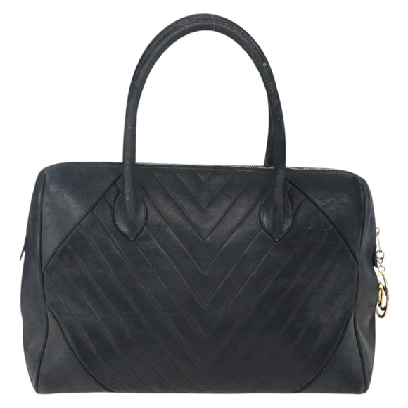 CHANEL Handtas Lamshuid Zwart Goud CC Auth bs11142