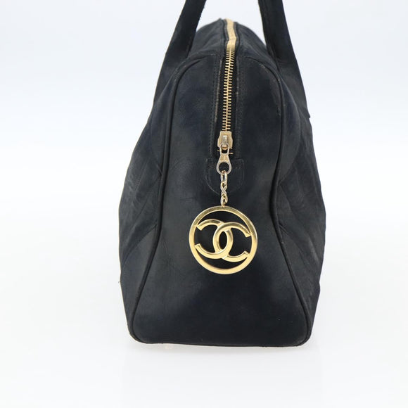 CHANEL Handtas Lamshuid Zwart Goud CC Auth bs11142