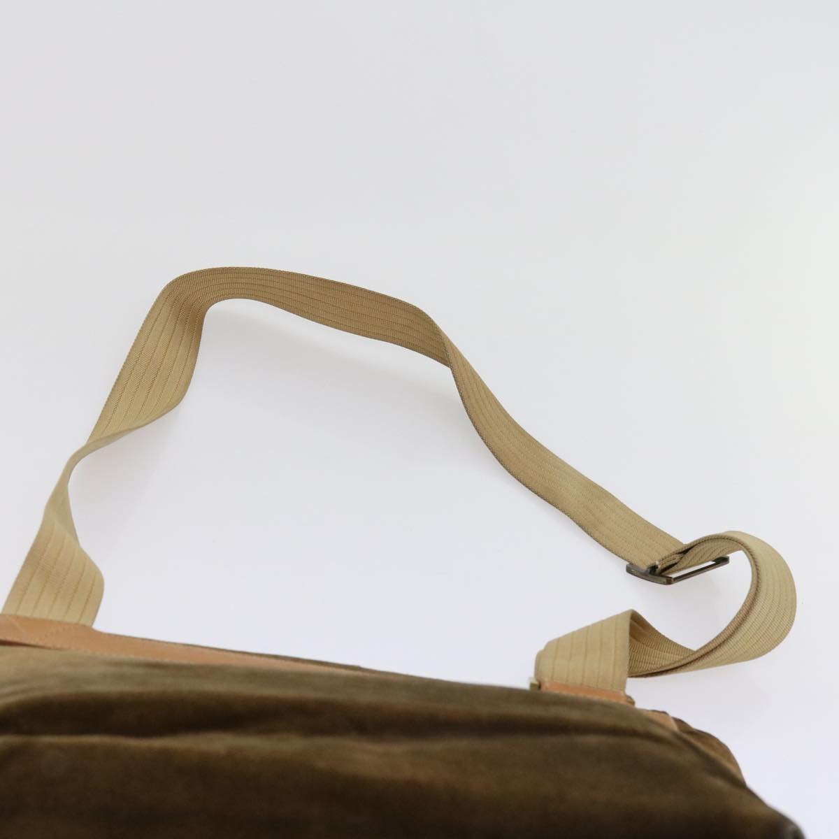 Salvatore Ferragamo Shoulder Bag Suede Canvas 2Set Brown Black Auth bs11148