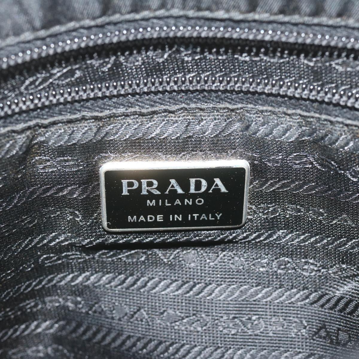 PRADA Shoulder Bag Nylon Black Auth bs11159