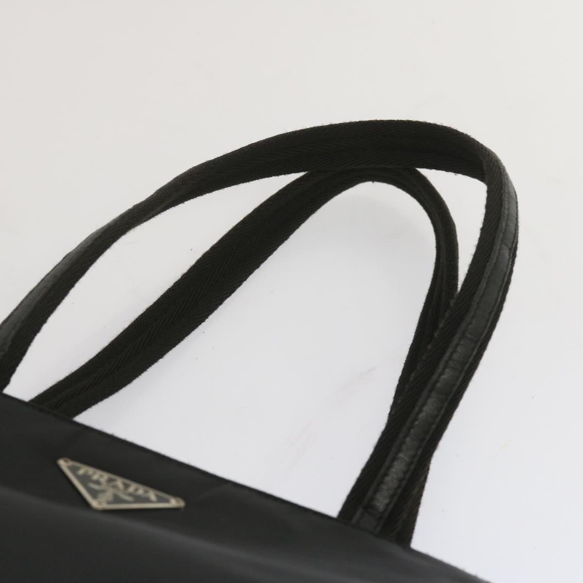 PRADA Tote Bag Nylon Black Auth bs11178