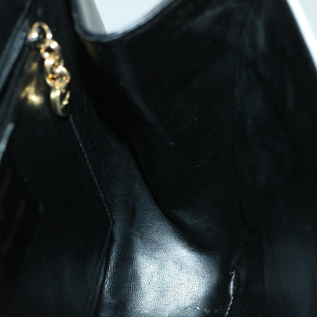 Salvatore Ferragamo Shoulder Bag Leather White Black Auth bs11184