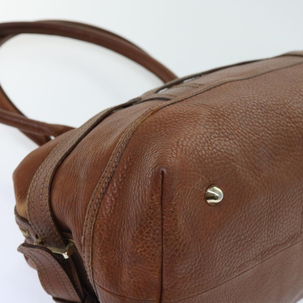 BURBERRY Shoulder Bag Leather Brown Auth bs11191