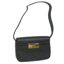 GIVENCHY Shoulder Bag Leather Black Auth bs11230-1