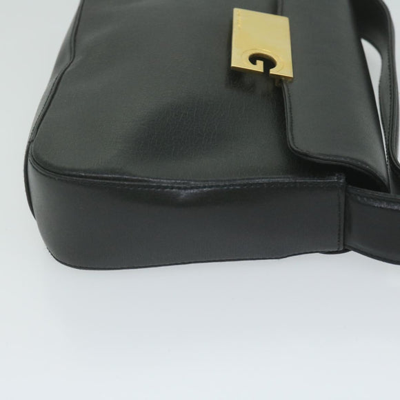 GIVENCHY Shoulder Bag Leather Black Auth bs11230