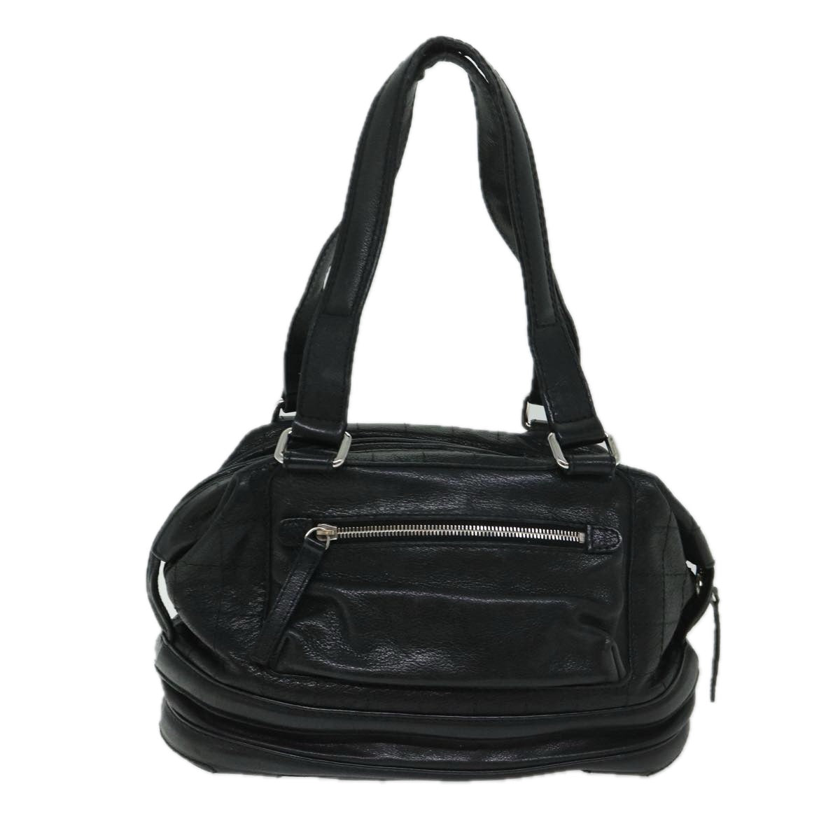 CHANEL Shoulder Bag Leather Black CC Auth bs11237 - 0