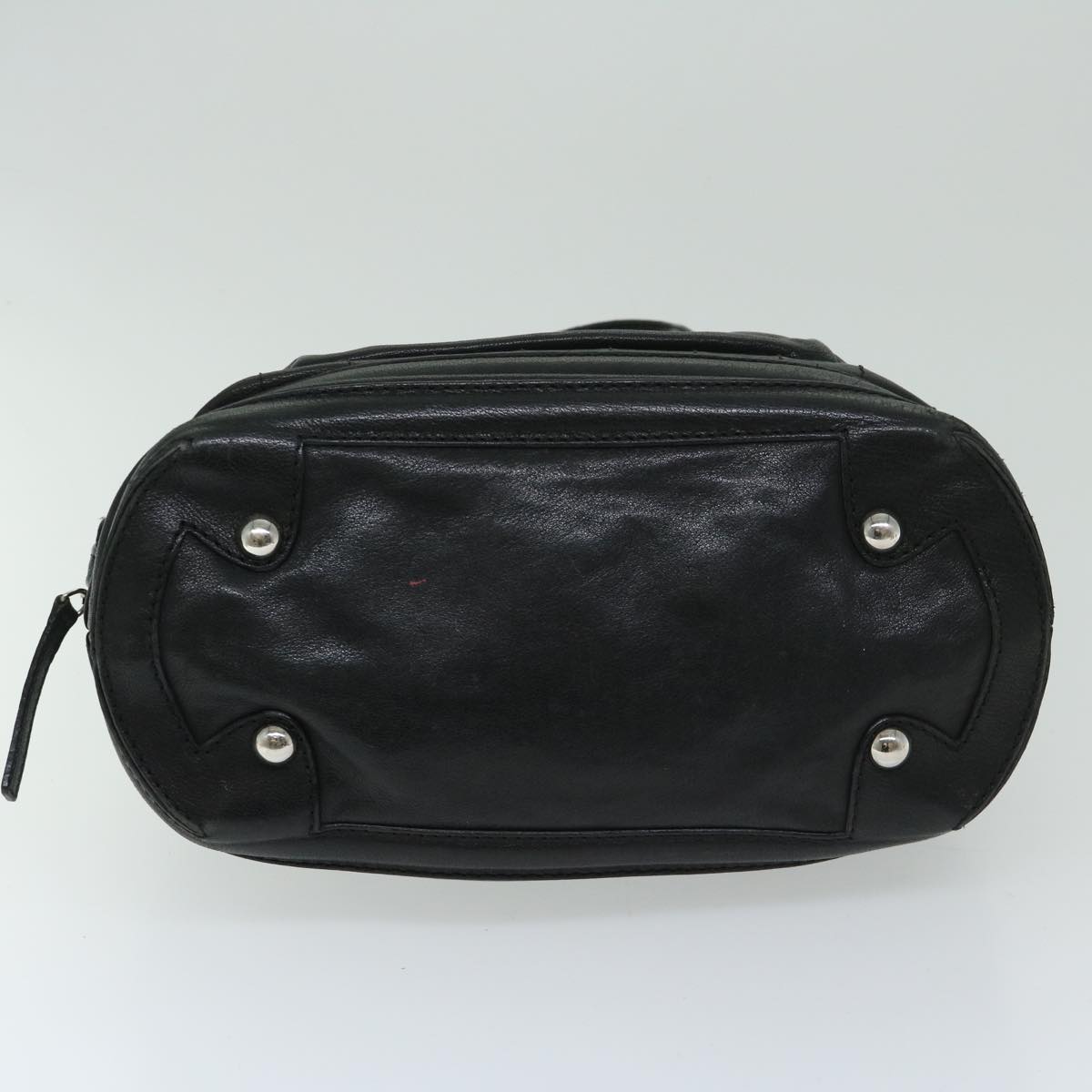 CHANEL Shoulder Bag Leather Black CC Auth bs11237