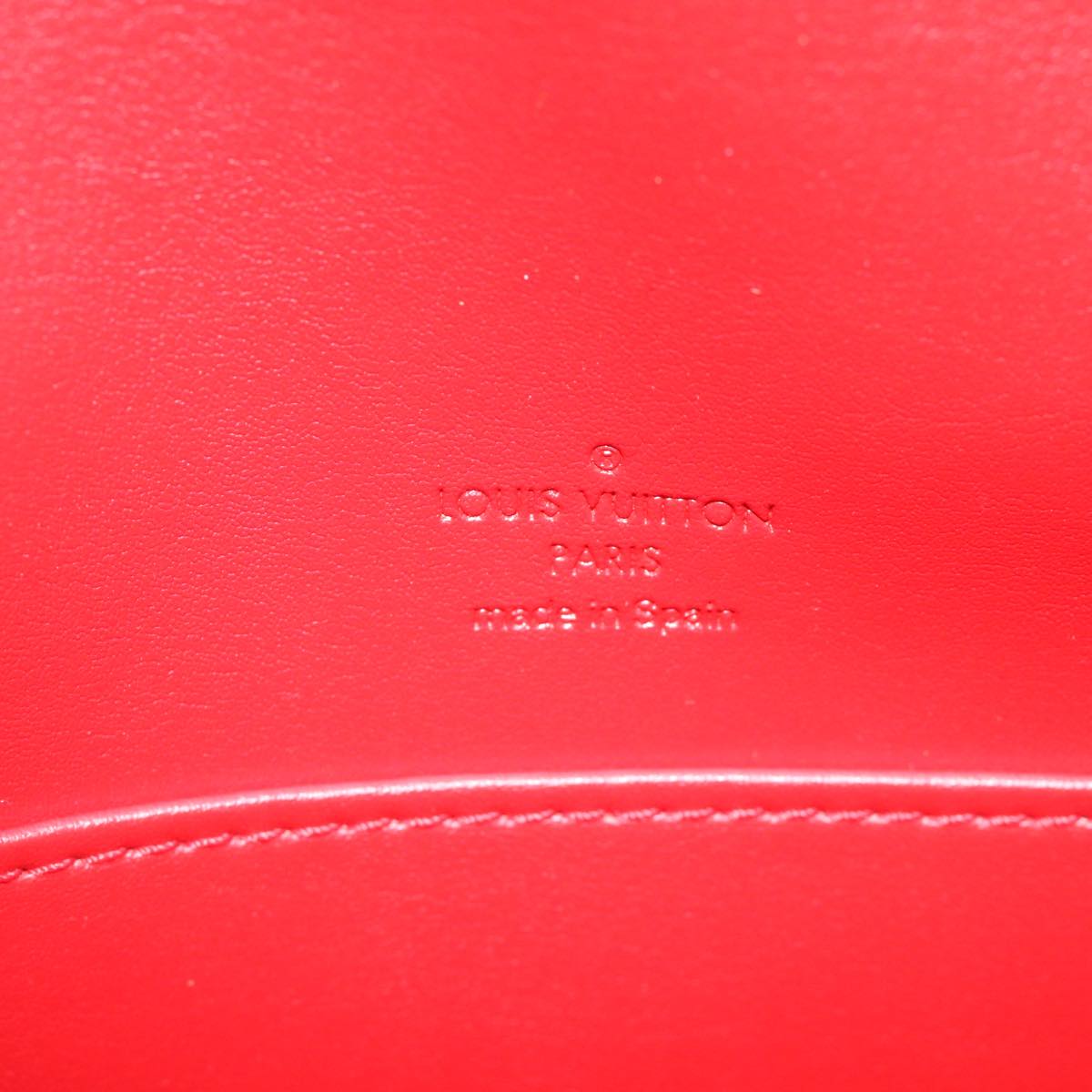 LOUIS VUITTON Monogram Vernis Thompson Street Bag Red M91094 LV Auth bs11240