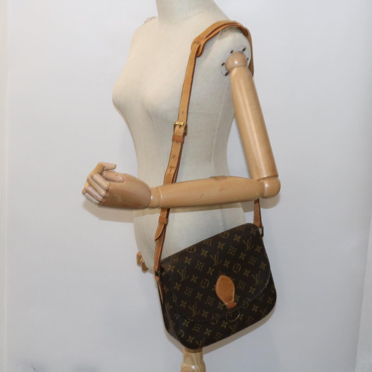 LOUIS VUITTON Monogram Saint Cloud GM Shoulder Bag M51242 LV Auth bs11251