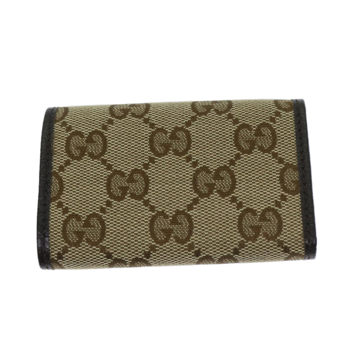 GUCCI GG Canvas Key Case Beige 127048 Auth bs11252