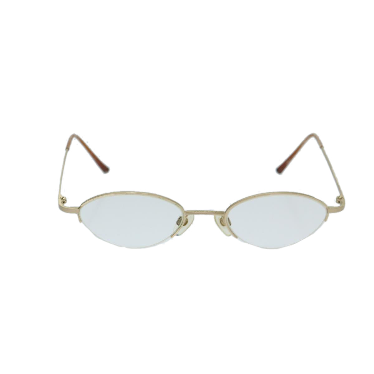 CHANEL Glasses metal Beige CC Auth bs11257 - 0