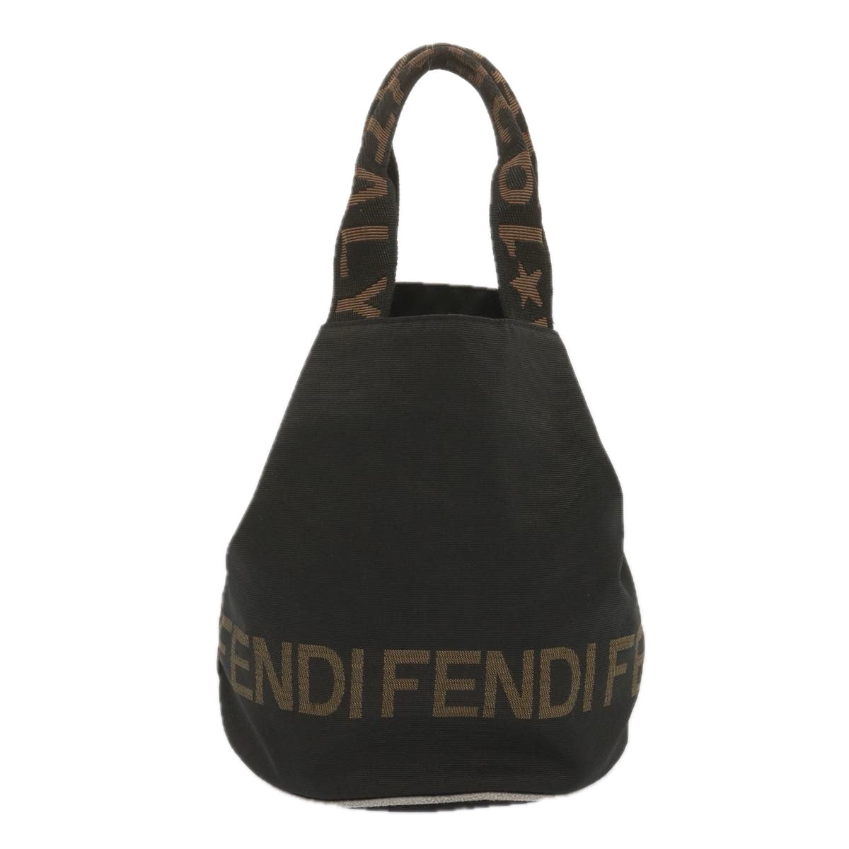 FENDI Hand Bag Canvas Black 2321 26526 098 Auth bs11262 - 0