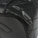 CHANEL Vanity Hand Bag Patent leather 2way Black CC Auth bs11283-14