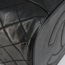 CHANEL Vanity Hand Bag Patent leather 2way Black CC Auth bs11283-15