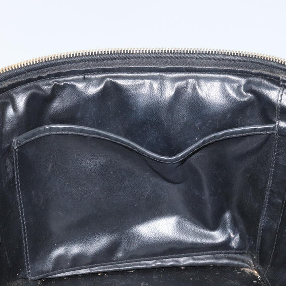 CHANEL Vanity Hand Bag Patent leather 2way Black CC Auth bs11283