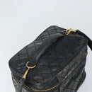 CHANEL Vanity Hand Bag Patent leather 2way Black CC Auth bs11283-6