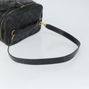 CHANEL Vanity Hand Bag Patent leather 2way Black CC Auth bs11283-9