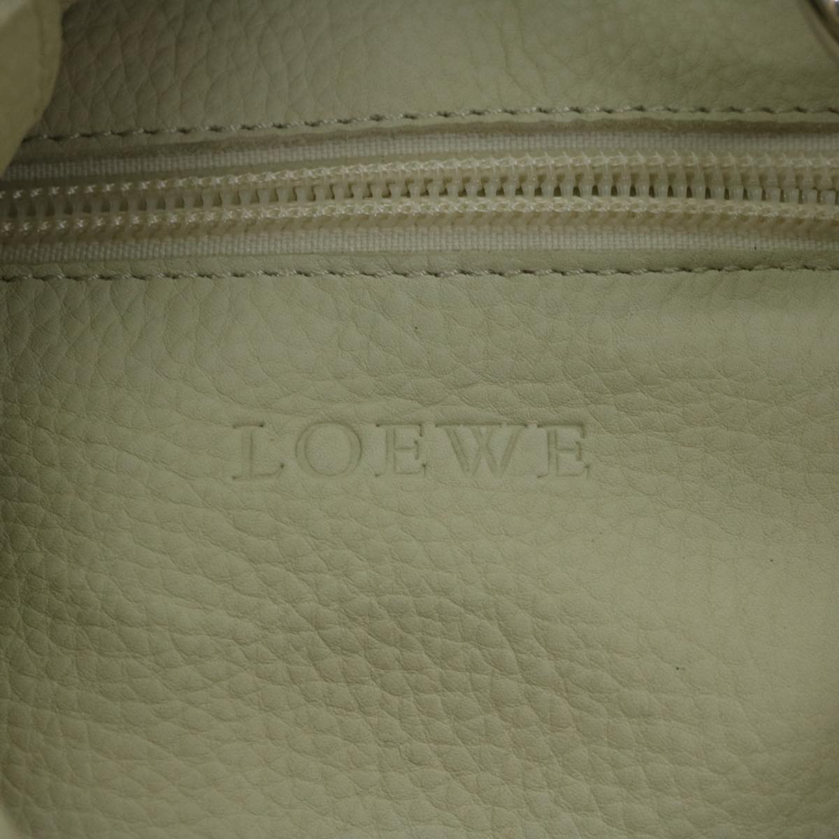 LOEWE Chain Shoulder Bag Suede Beige Auth bs11317