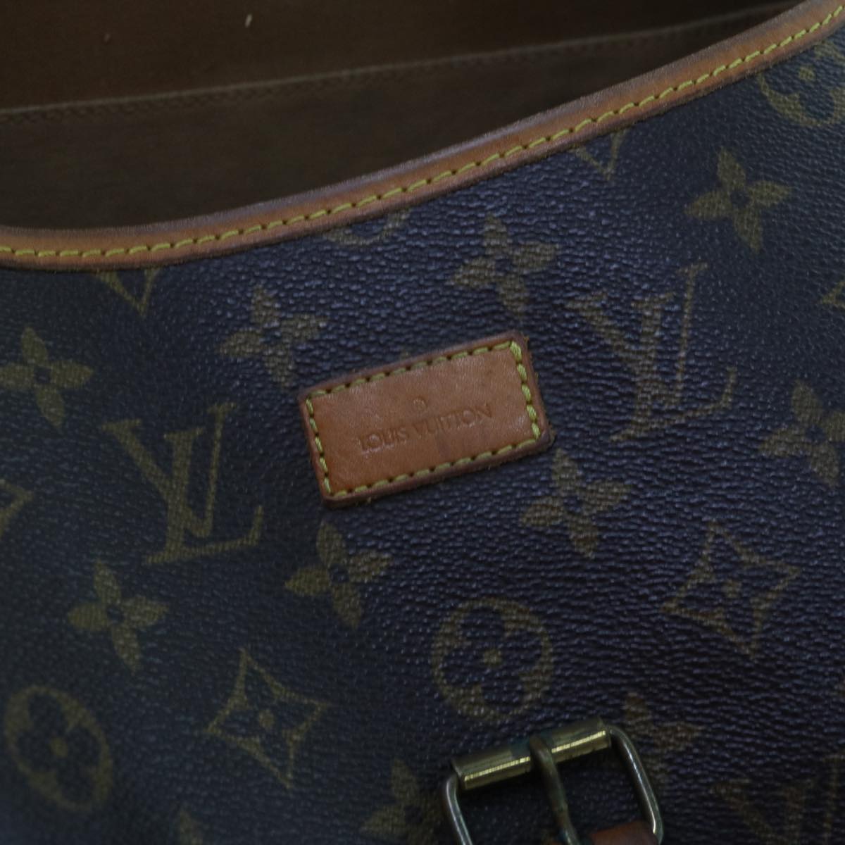 LOUIS VUITTON Monogram Saumur 35 Shoulder Bag M42254 LV Auth bs11335