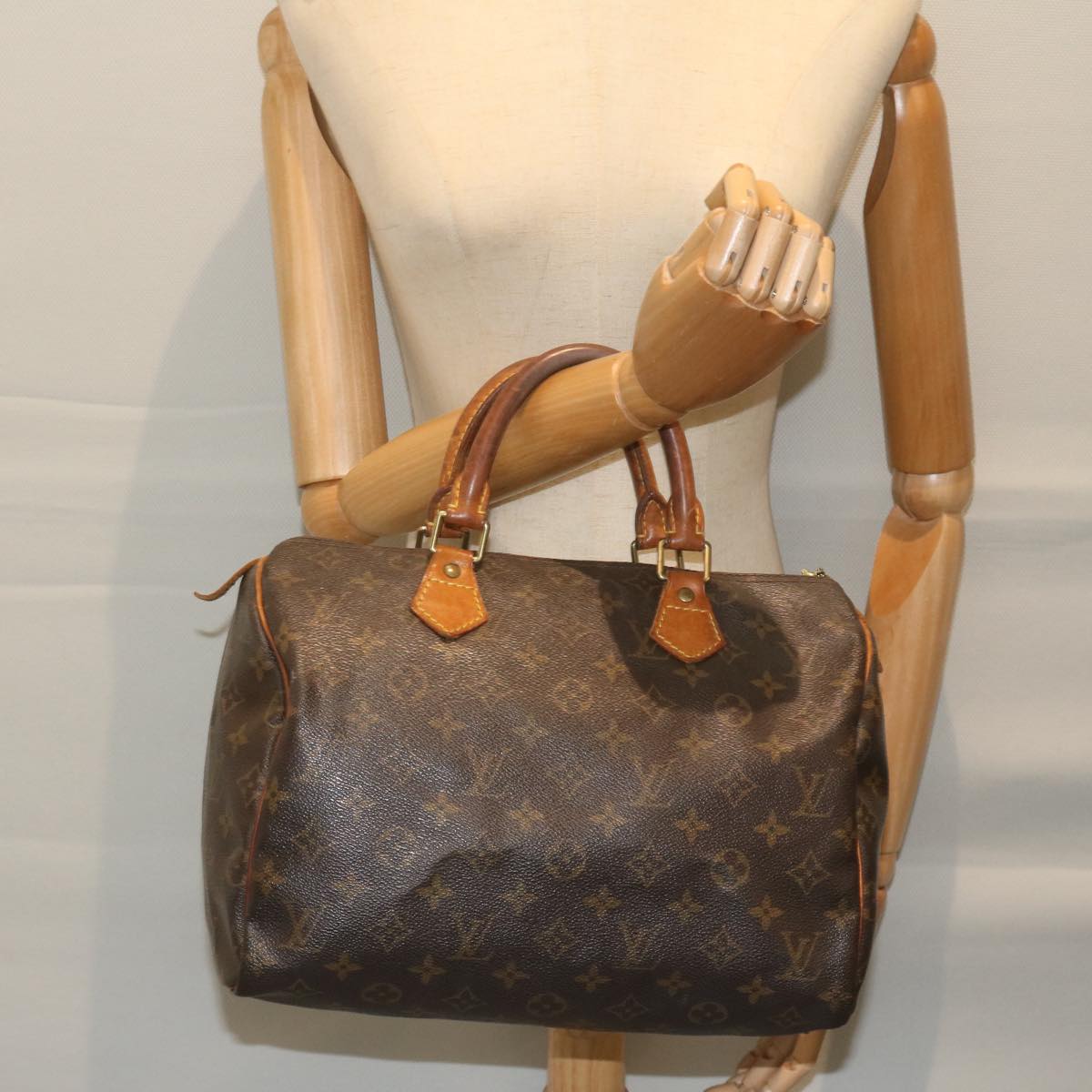 LOUIS VUITTON Monogram Speedy 30 Hand Bag M41526 LV Auth bs11347