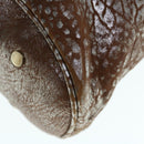 BVLGARI Hand Bag Leather Brown Auth bs11381-16